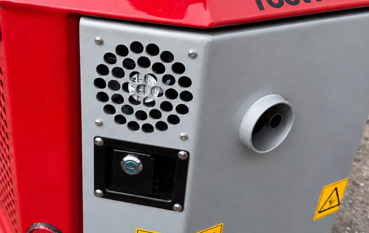 CREX6-M mini excavator, rear cooling panel and engine grille
