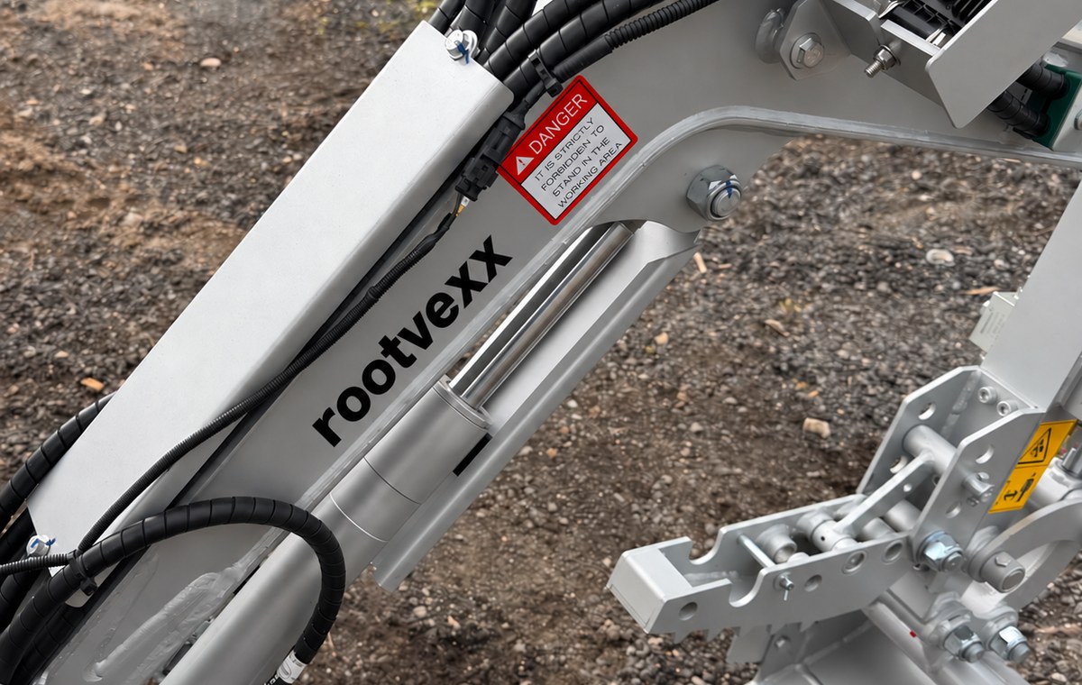 CREX6-M mini excavator, boom and dipper hydraulics